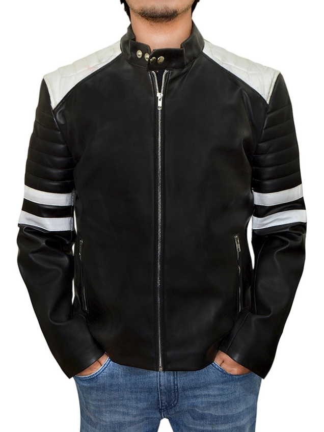 Illustration for article titled New Black and White Fight Club Leather Men Jacket - Limited Stock
